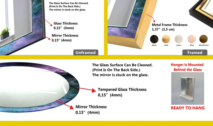 Blue and Purple Wall Mirrors - MyPhotoStation