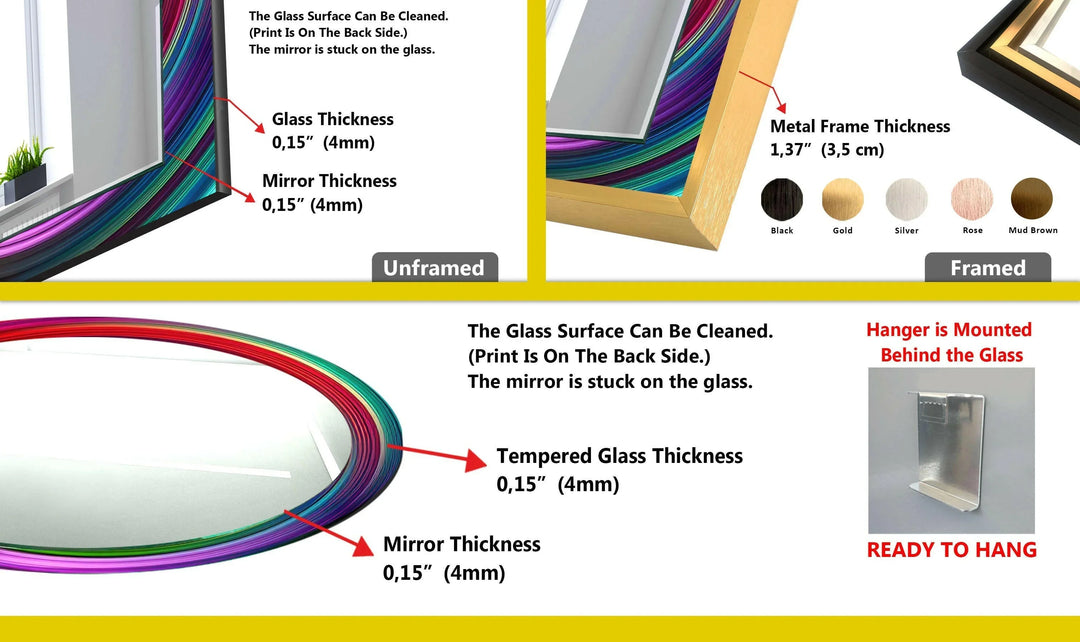 Colored Circles Wall Mirror - MyPhotoStation