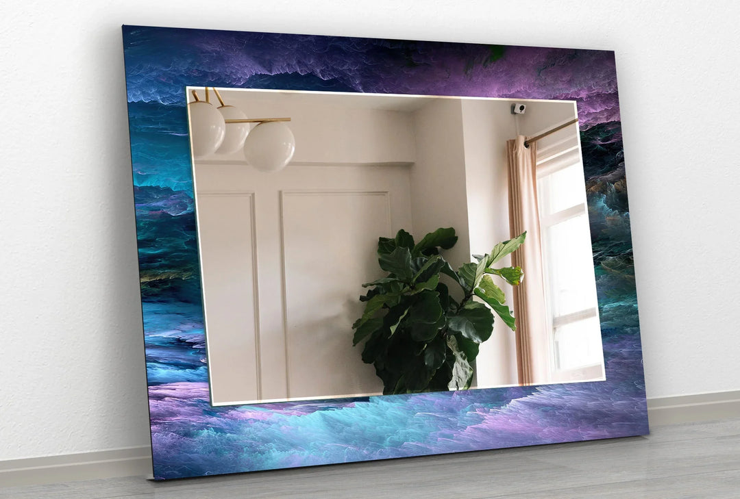 Blue and Purple Wall Mirrors gold mirror