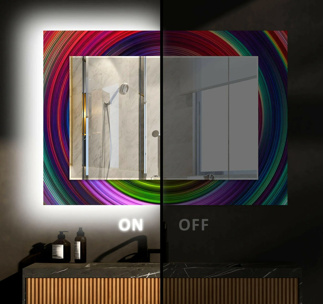 Colored Circles Wall Mirror - MyPhotoStation