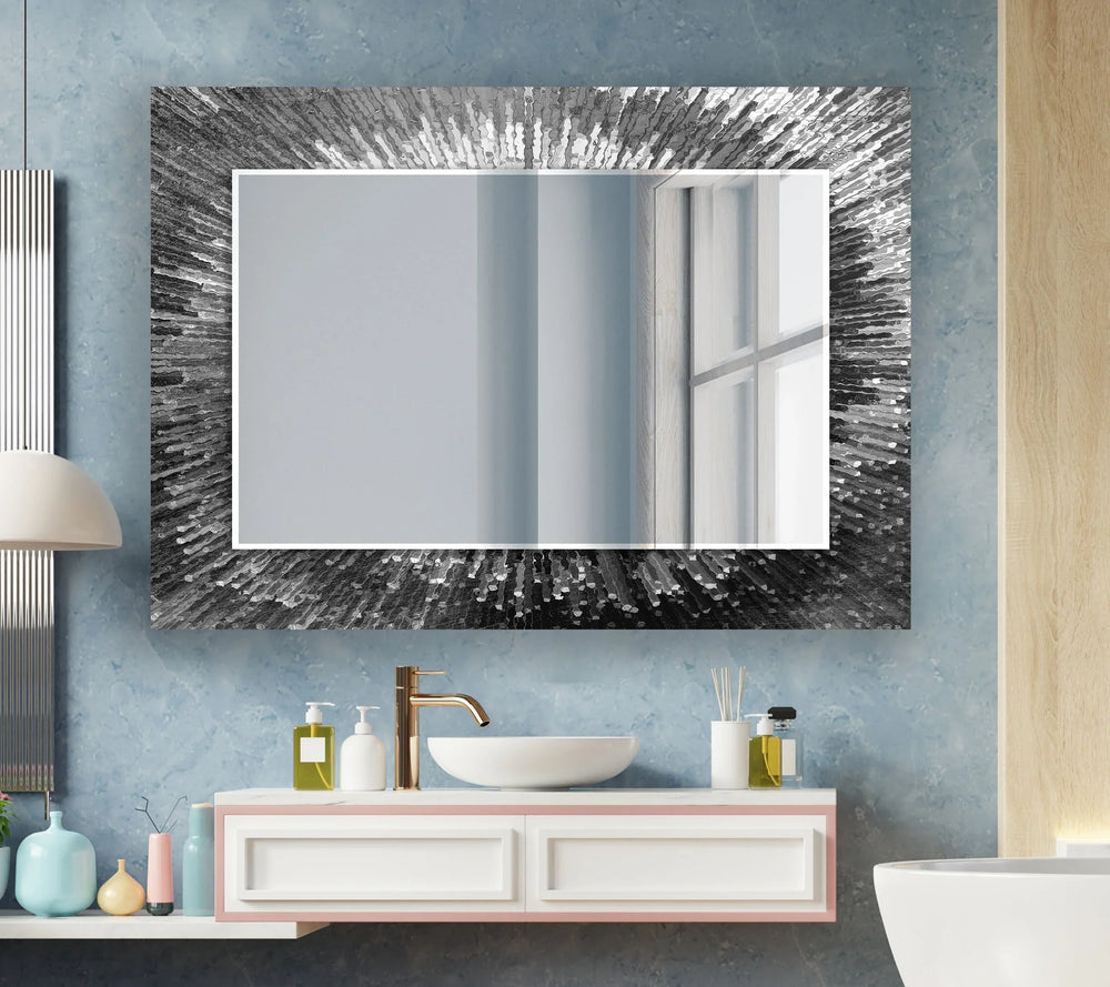 Black Splash Wall Mirrors Marble Mirror