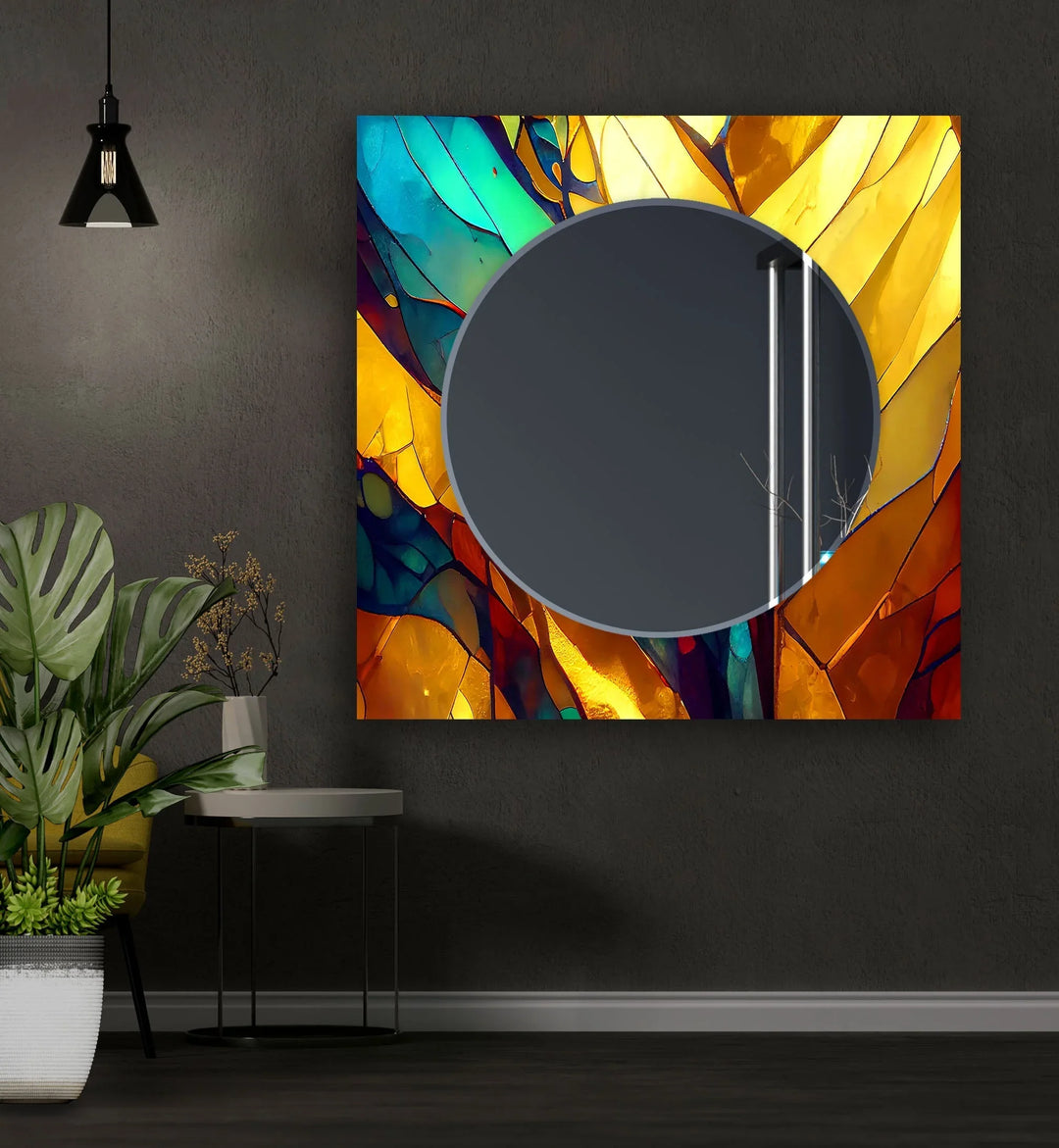 Stained Gold Wall Mirror long mirror