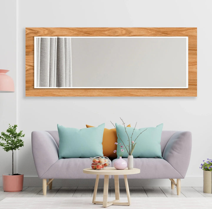 Wooden Round Wall Mirror mirror with frame