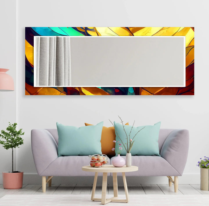 Stained Gold Wall Mirror big mirror