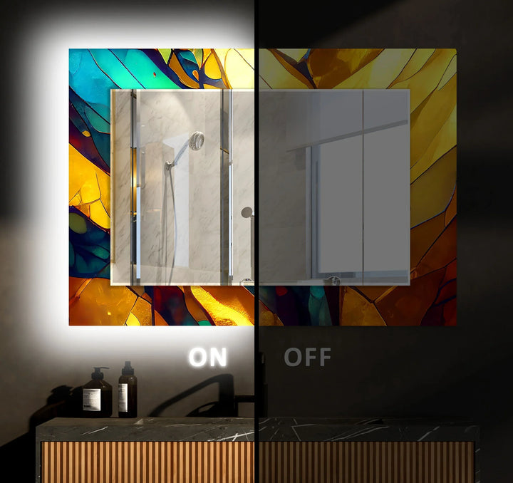 Stained Gold Wall Mirror oversized mirror