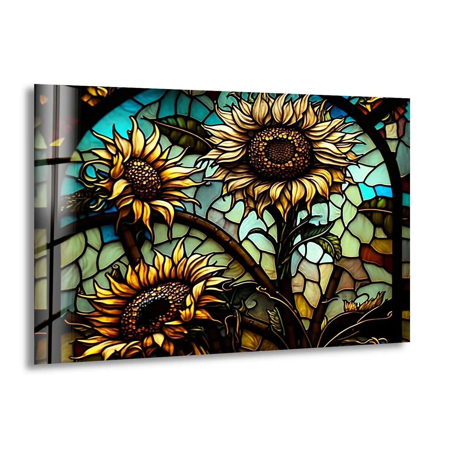 Sunflowers Stained Glass Wall Art – Timeless Beauty – MyPhotoStation