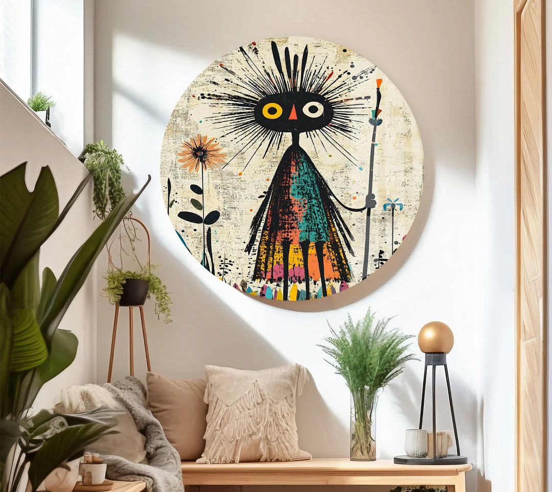 African Figure Paint Glass Wall Art large glass photo prints, glass wall photos