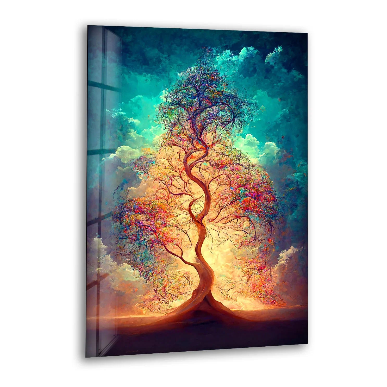 Tree of Life Wall Art – Radiant Ethereal Fantasy Glass Decor ...