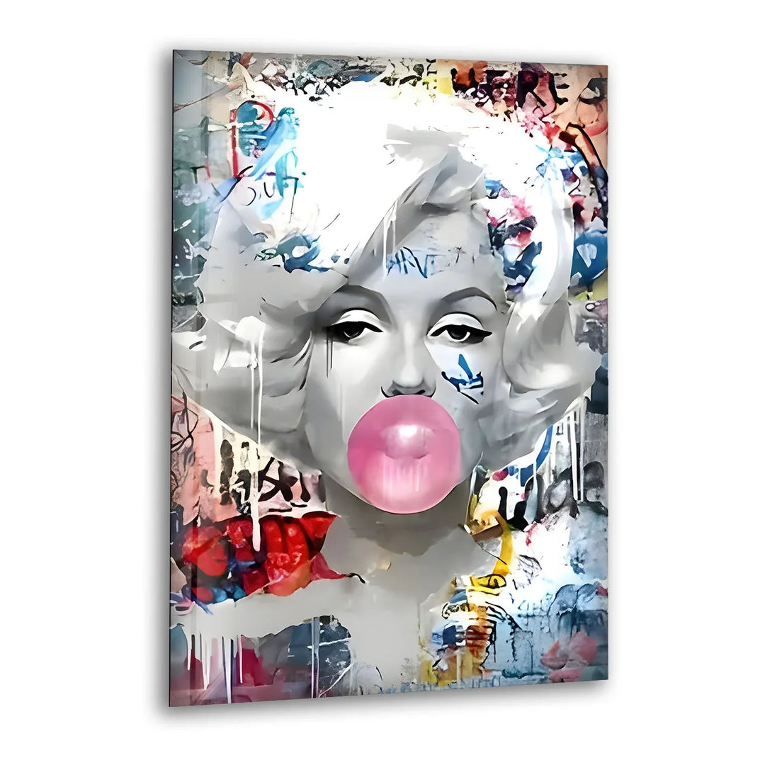 Marilyn Monroe Pop Art Glass Wall Art photo print on glass, prints on glass wall art