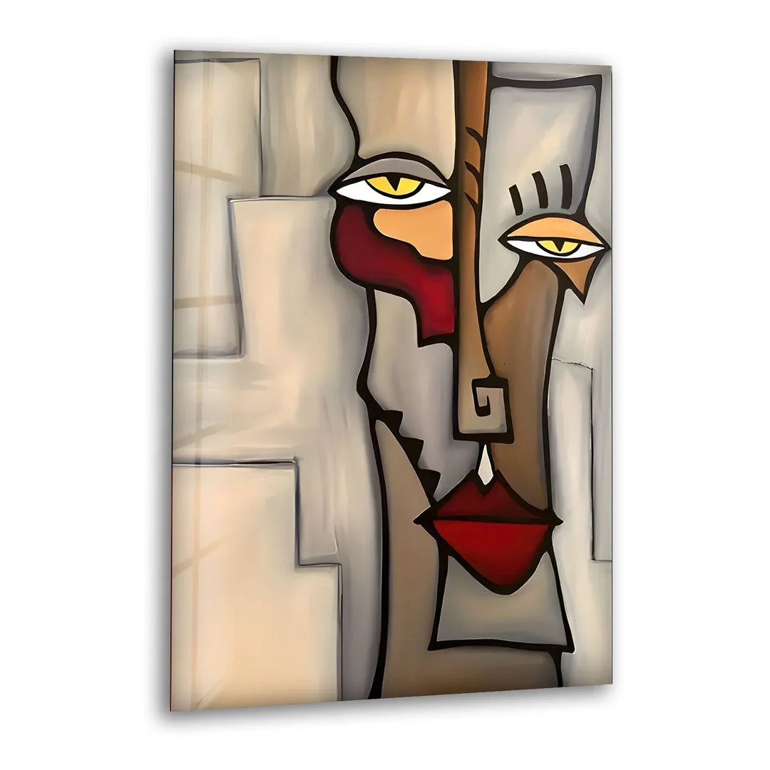 Picasso Abstract Figures Glass Wall Art stained glass wall art, stained glass wall decor