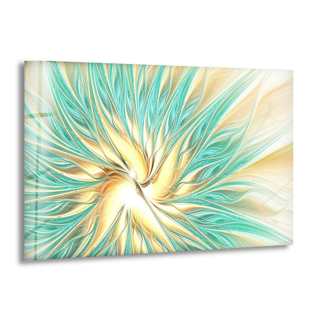 Green Fractal Artworks Glass Wall Art - MyPhotoStation