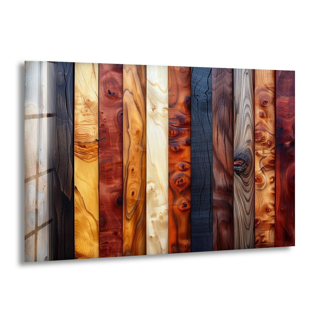 Colored Wooden Patterns Glass Wall Art Glass Printing Wall Art, Print photos on glass