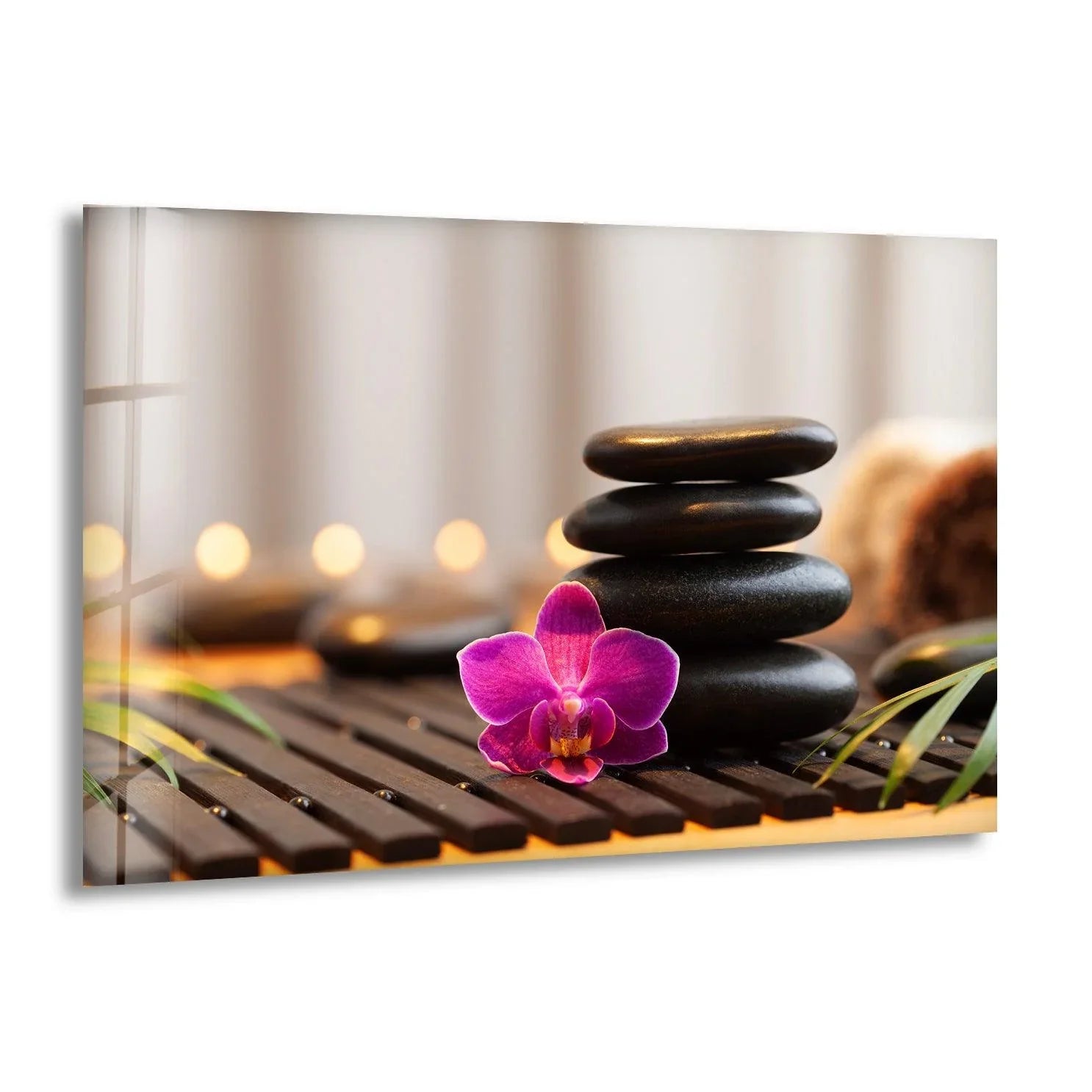 Pink Zen Spa Stones Wall Art – Bathroom Decor – MyPhotoStation