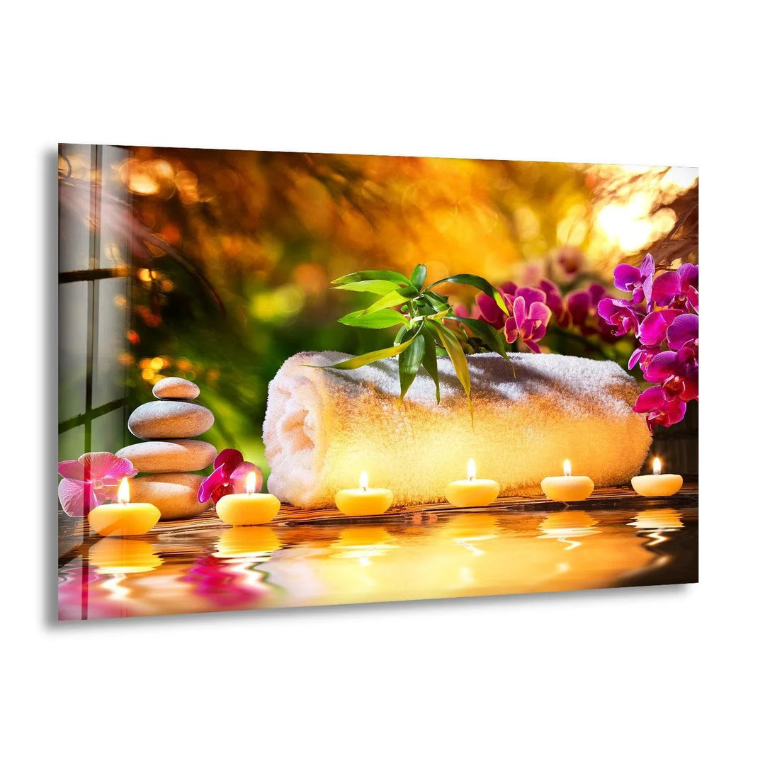 Zen Spa Stones Relax Glass Printing Wall Arts