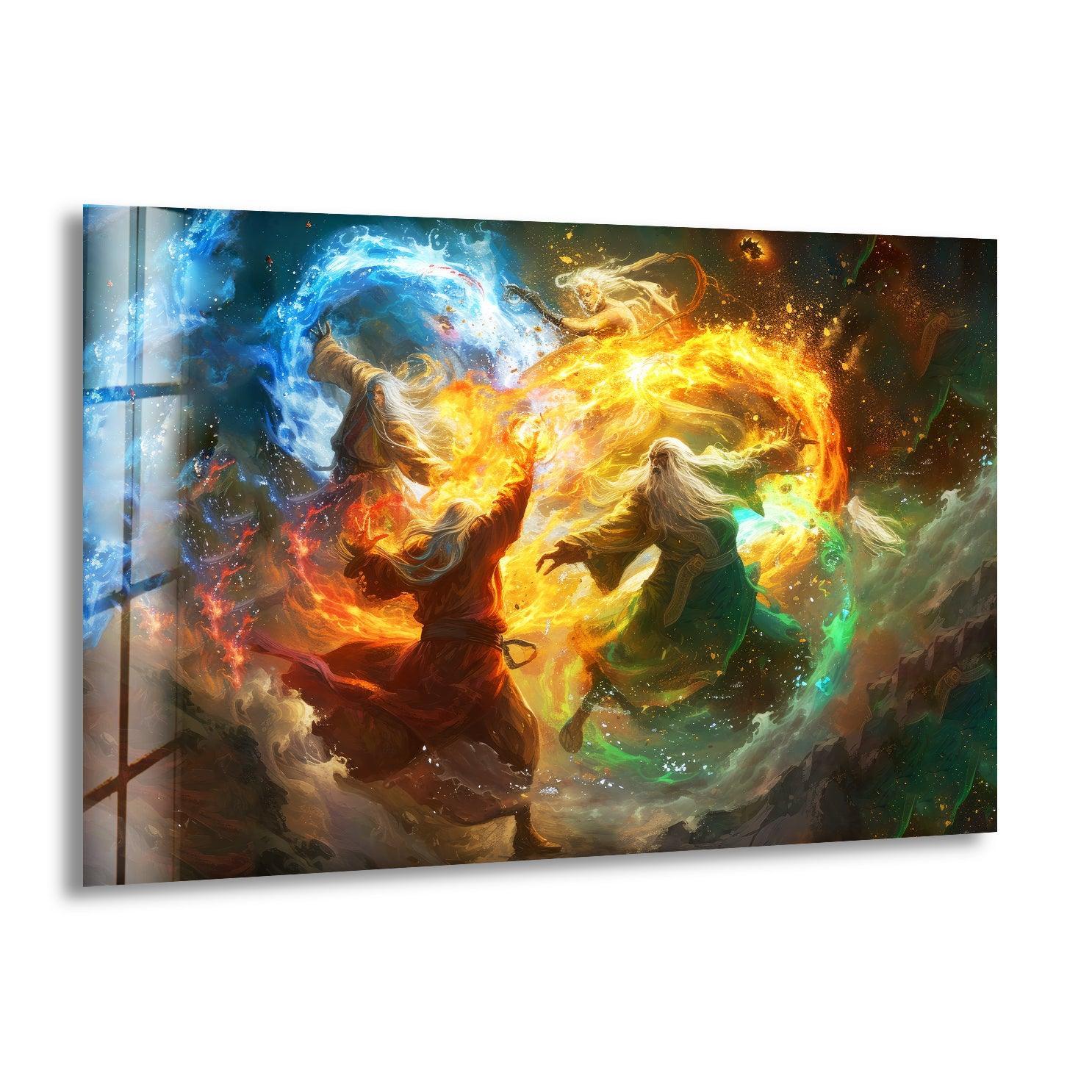 Elements Wizards Glass Wall Art Glass Printing Wall Art, Print photos on glass