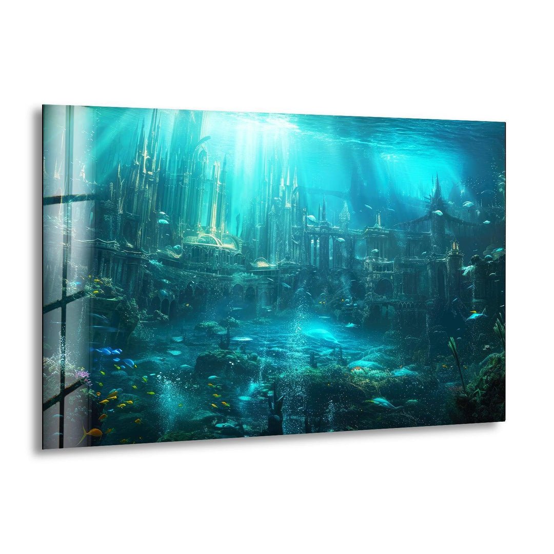 Deep Atlantis Glass Wall Art Glass Printing Wall Art, Print photos on glass