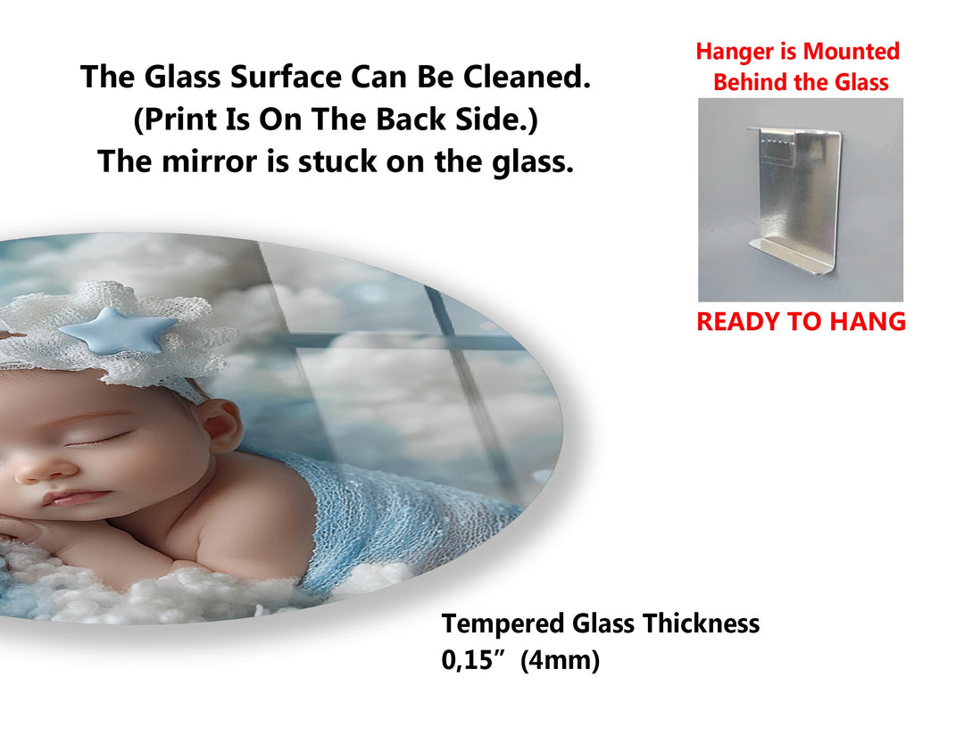 Little Wonders – Kids & Baby Custom Round Glass Wall Art