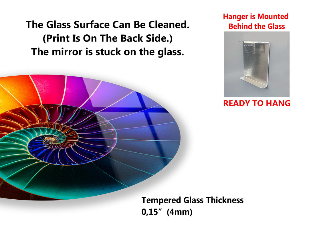 Spectrum Harmony – Abstract Circular Mosaic Glass Wall Art Set