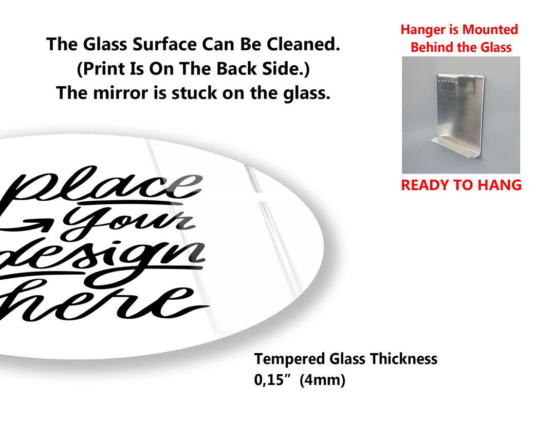 Custom Photo Round Glass Wall Art Set – Personalized Elegance