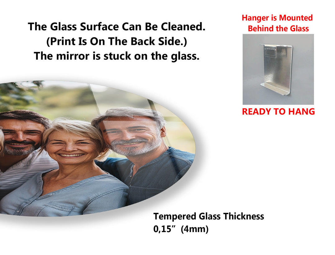 Timeless Moments – Custom Wedding & Family Round Glass Wall Art