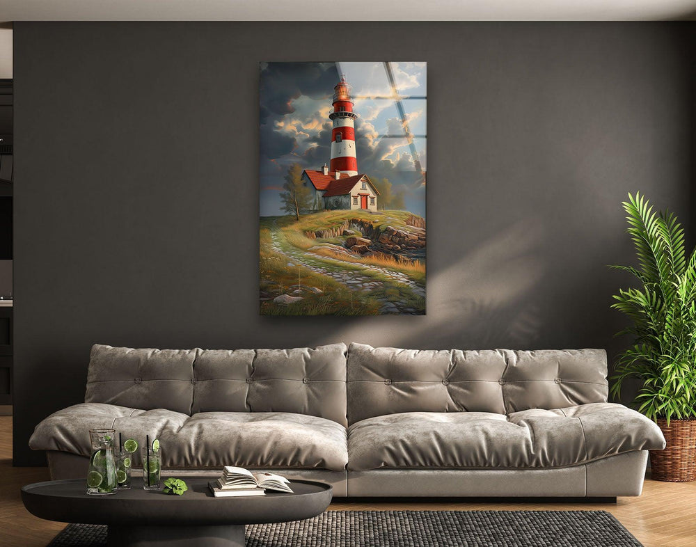 Lighthouse Glass Wall Art glass wall decor, glass wall art decor