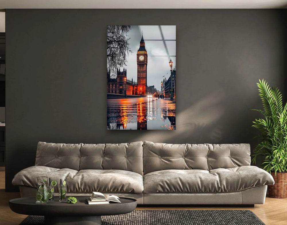 Big Ben London Landscape Glass Wall Art stained glass wall art, stained glass wall decor