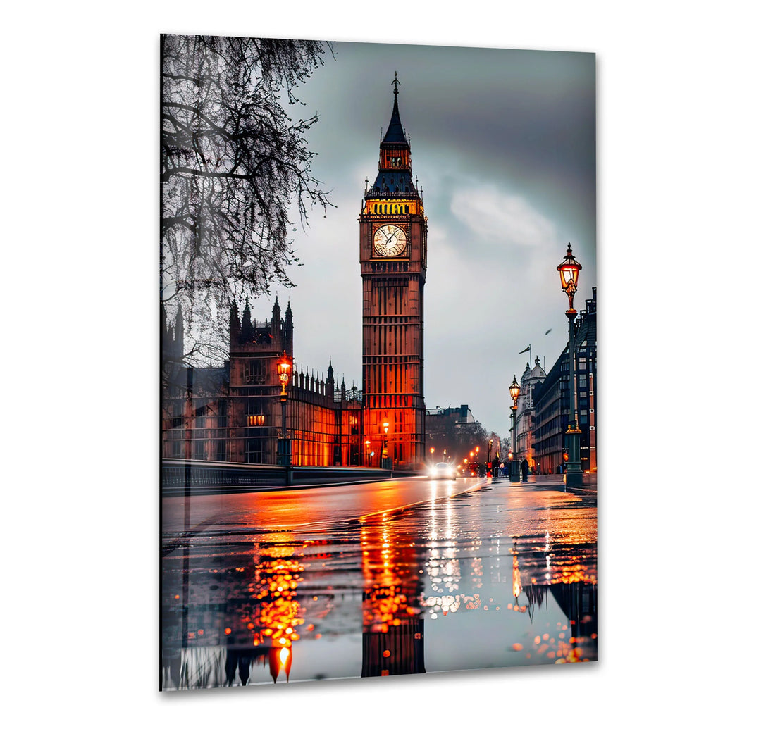 Big Ben London Landscape Glass Wall Art glass wall decor, glass wall art decor