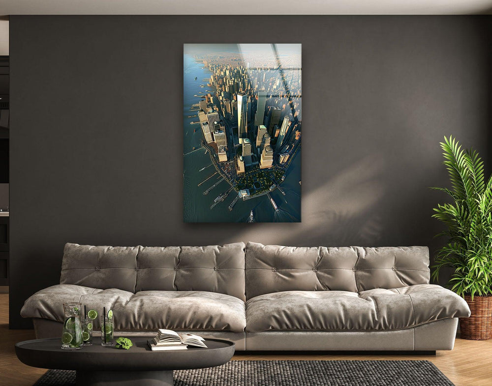 Manhattan City Glass Wall Art stained glass wall art, stained glass wall decor