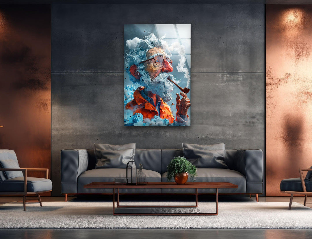 Mosaic Portrait Tempered Glass Wall Art - MyPhotoStation