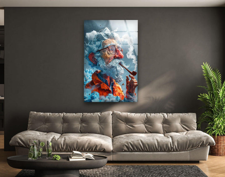 Mosaic Portrait Tempered Glass Wall Art - MyPhotoStation