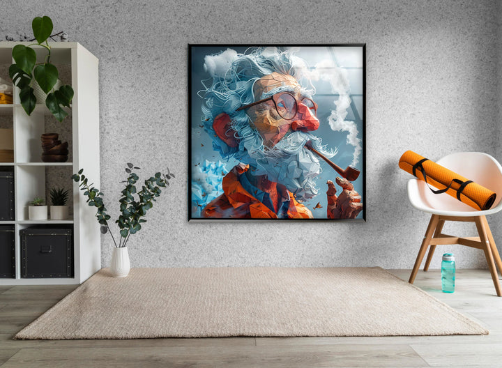 Mosaic Portrait Tempered Glass Wall Art - MyPhotoStation