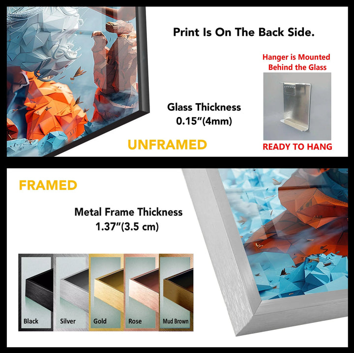 Mosaic Portrait Tempered Glass Wall Art - MyPhotoStation