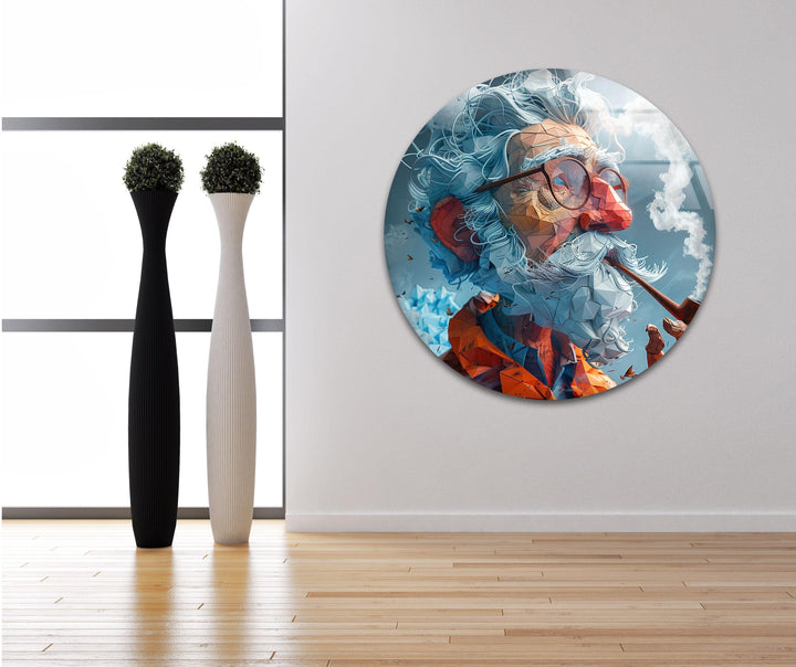 Mosaic Portrait Tempered Glass Wall Art - MyPhotoStation
