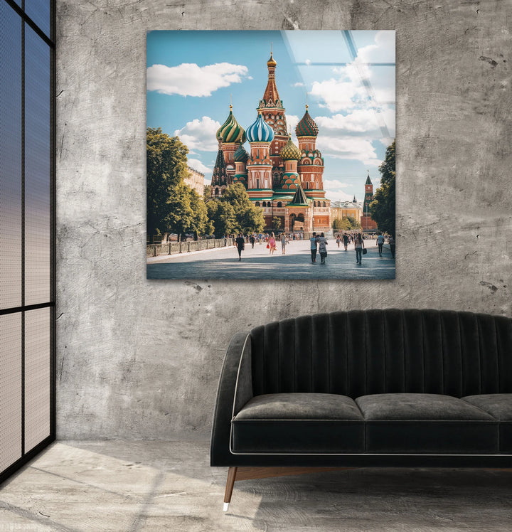 Moscow Saint Basils Glass Wall Art glass image printing, glass prints from photos