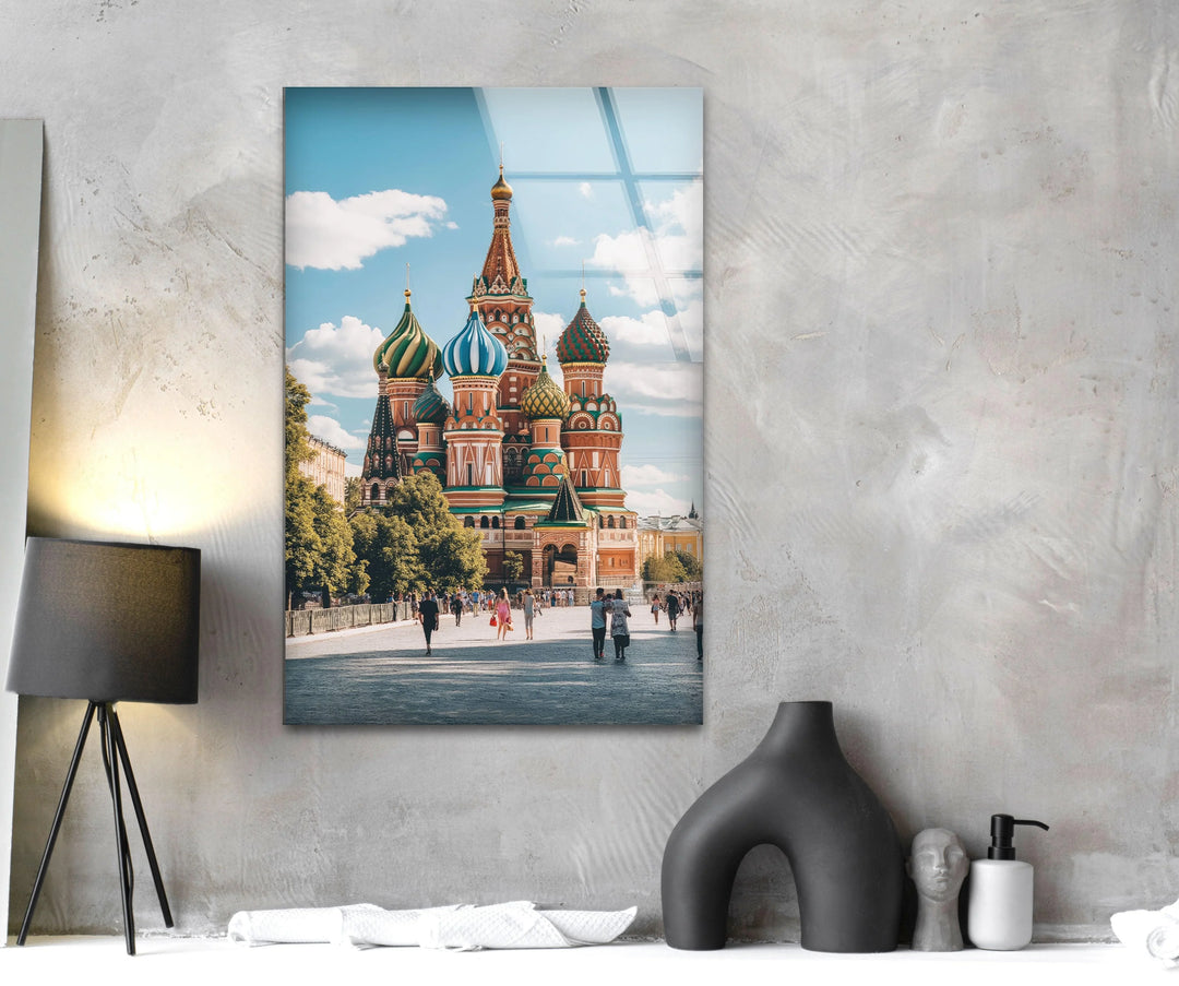 Moscow Saint Basils Glass Wall Art custom glass photo prints, large glass prints
