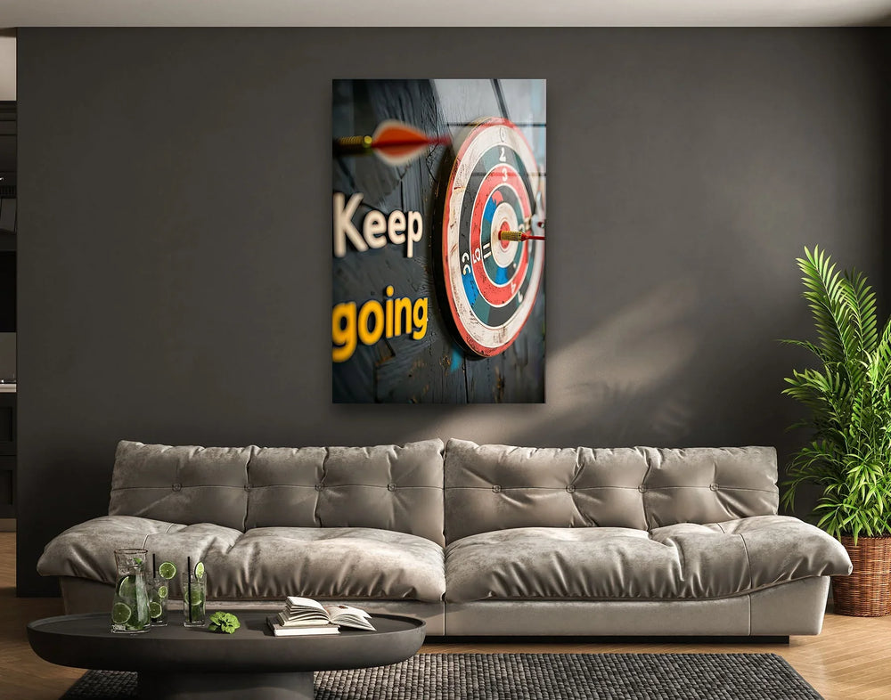 Keep Going Dart Glass Wall Art glass photo prints, glass picture prints