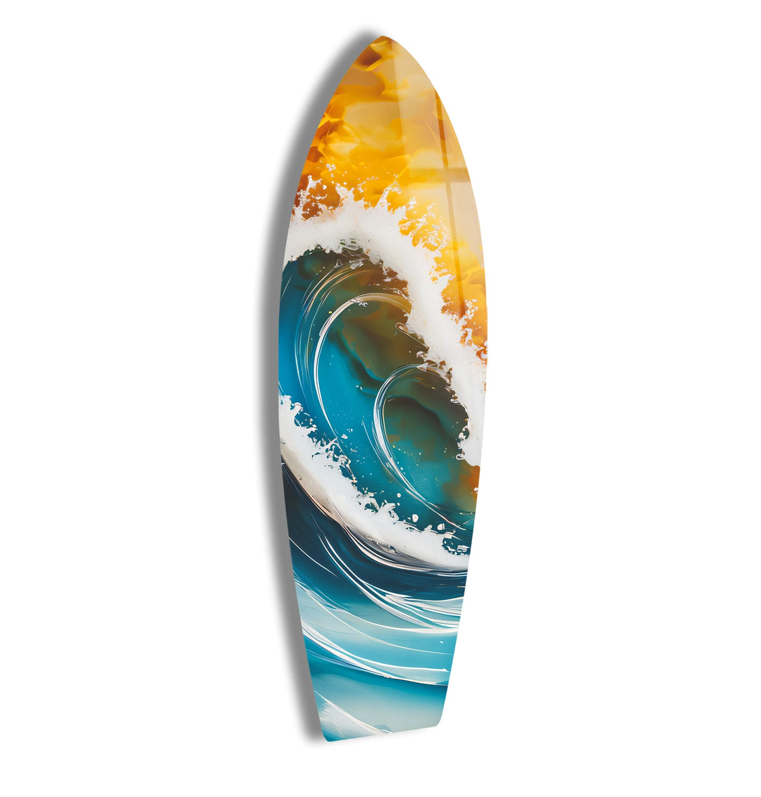 Big Ocean Waves Surfboard Wall Art - MyPhotoStation
