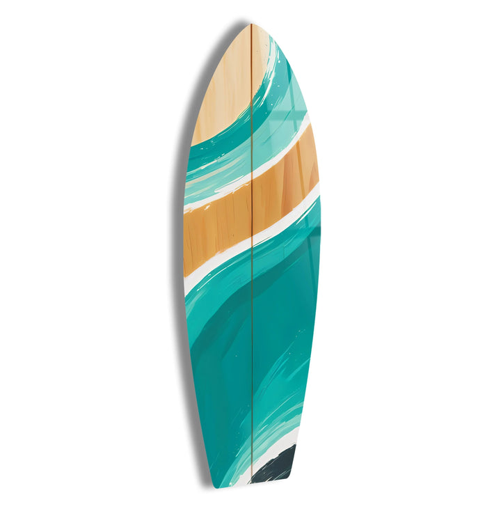 Blue Brown Surfboard Wall Art - MyPhotoStation
