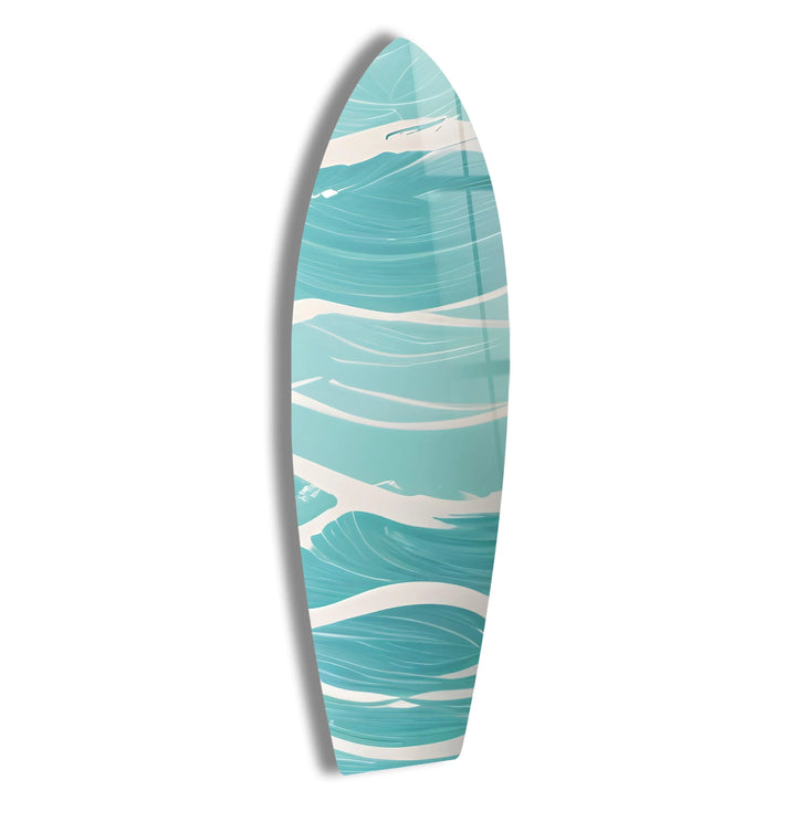 Blue Sea Wave Surfboard Wall Art - MyPhotoStation