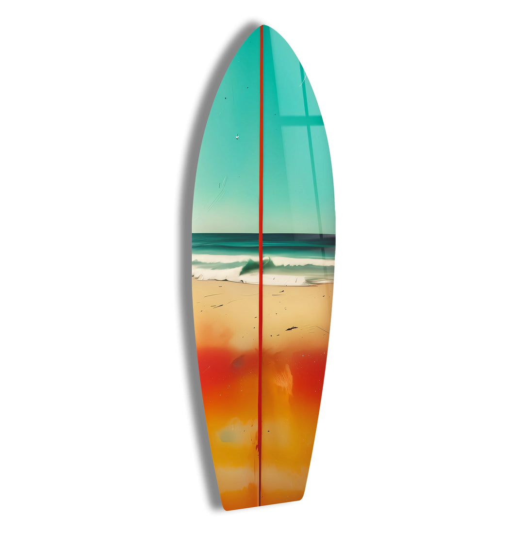 Coastal Surfboard Wall Art – Beach Waves & Sunset Decor - MyPhotoStation