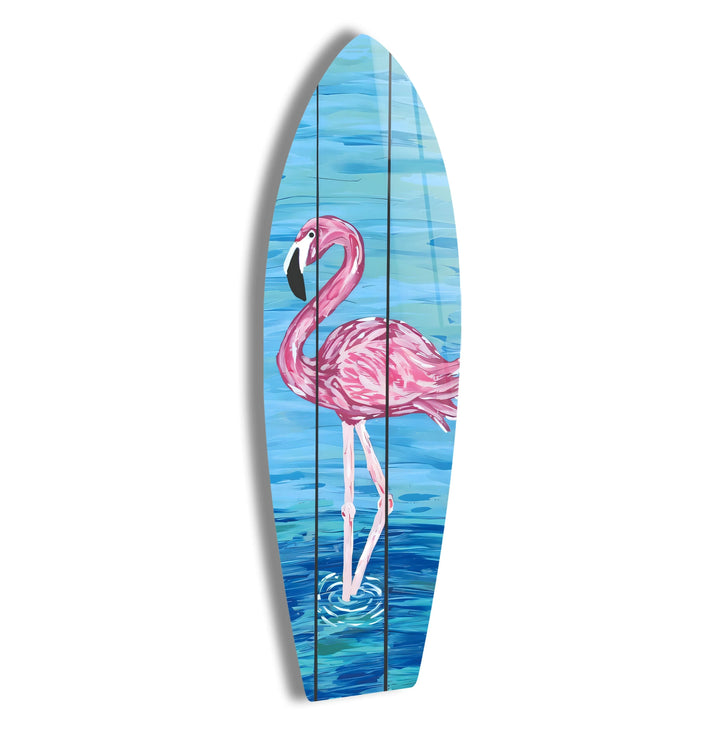 Flamingo Surfboard Wall Art - MyPhotoStation