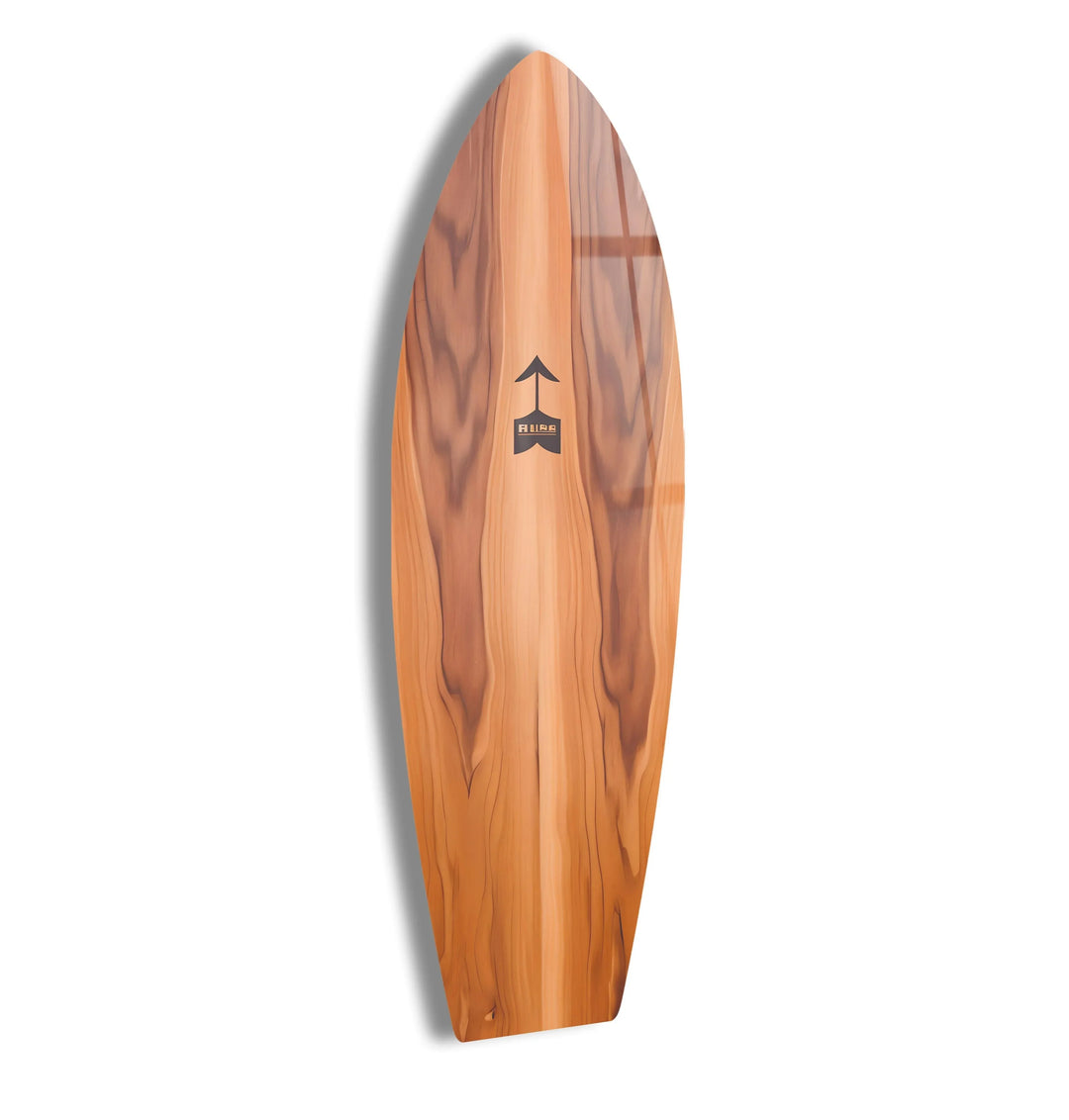 Brown Wooden Surfboard Wall Art - MyPhotoStation