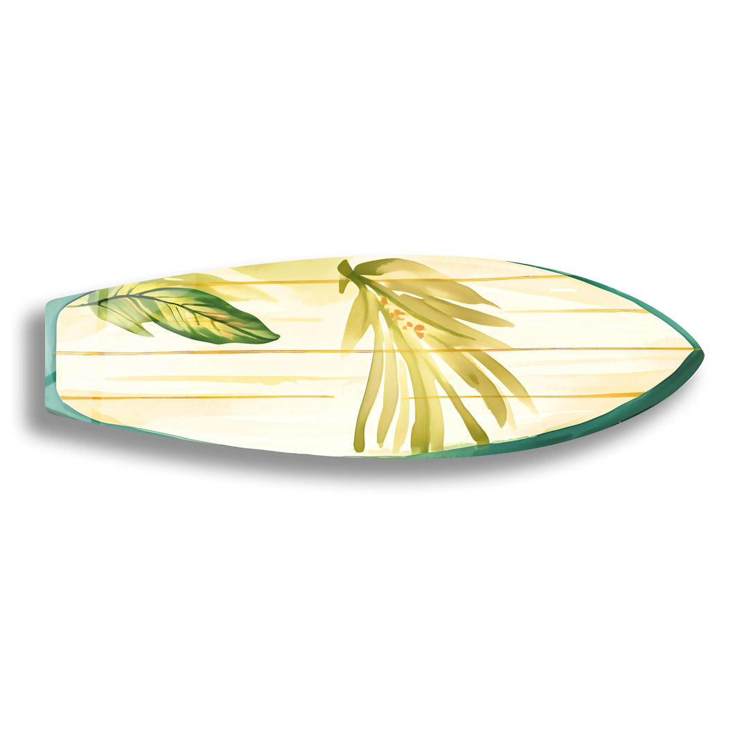 Green Leaf Surfboard Wall Art - MyPhotoStation