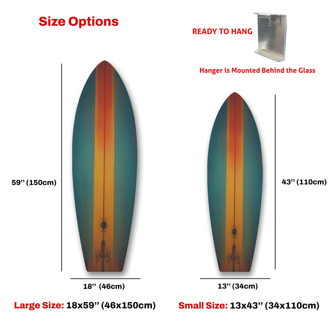 Brown & Green Surfboard Wall Art - MyPhotoStation