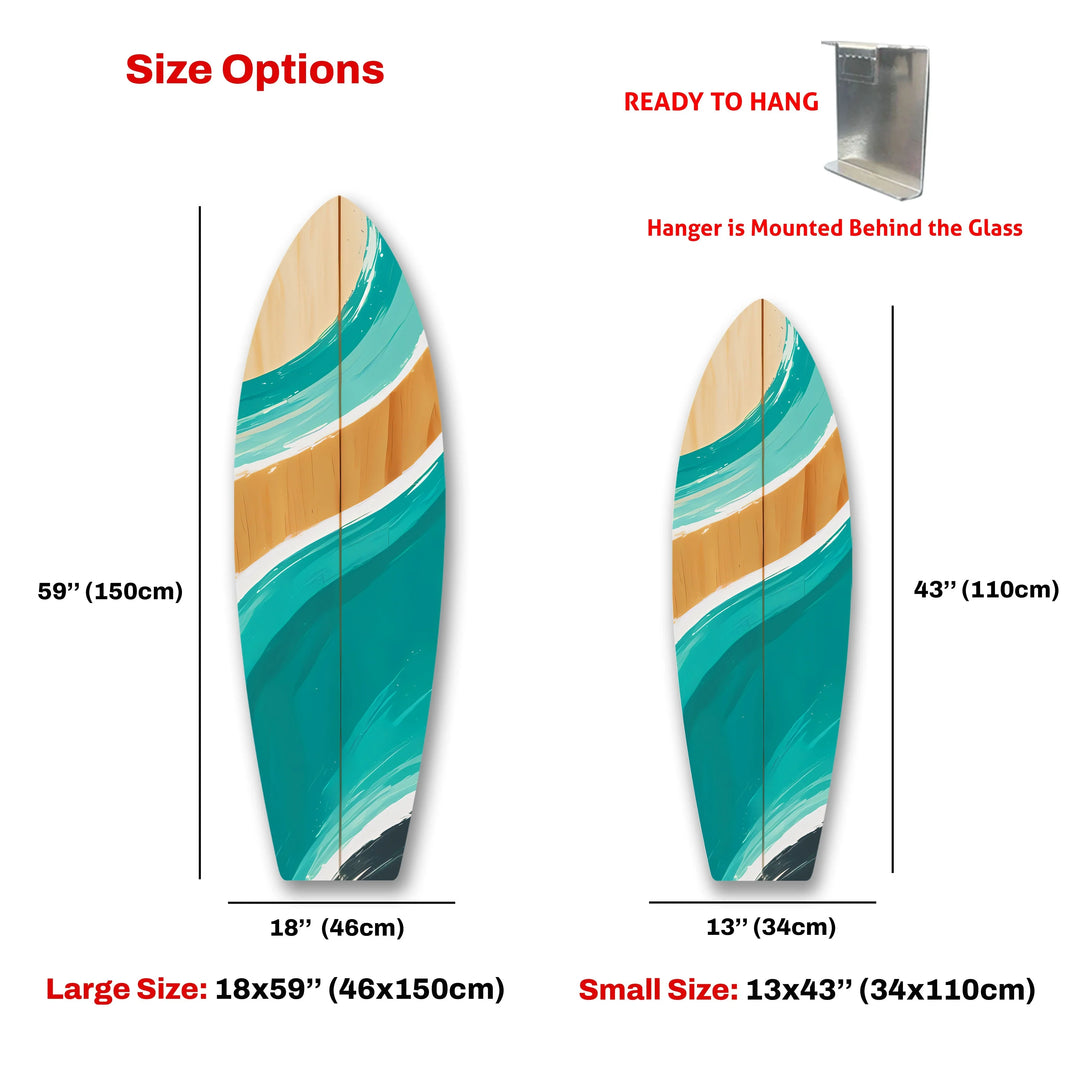 Blue Brown Surfboard Wall Art - MyPhotoStation