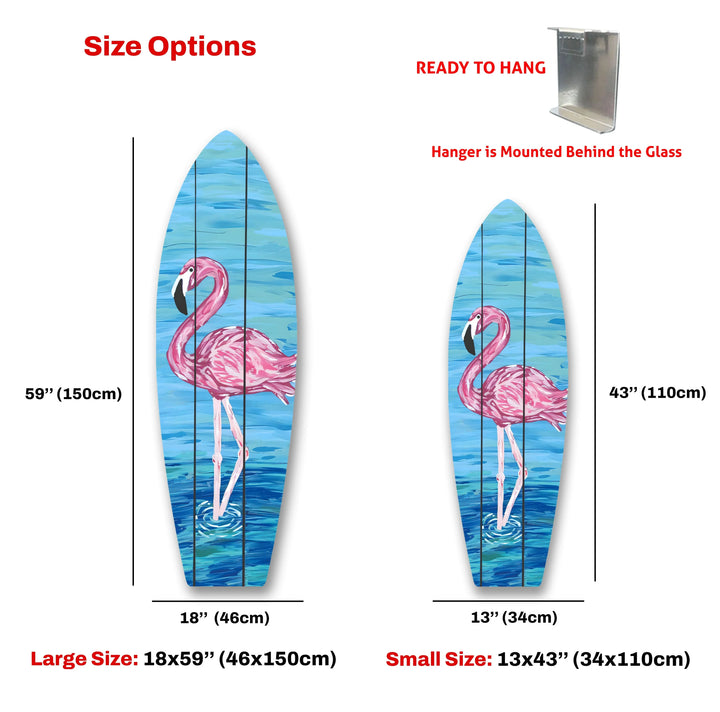 Flamingo Surfboard Wall Art - MyPhotoStation