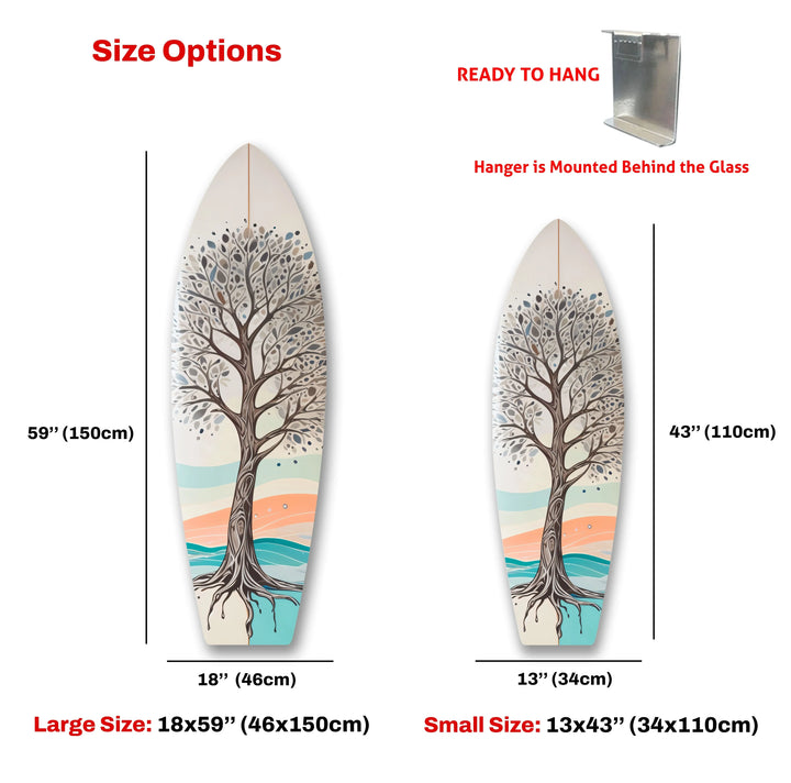 Brown Tree Surfboard Wall Art - MyPhotoStation