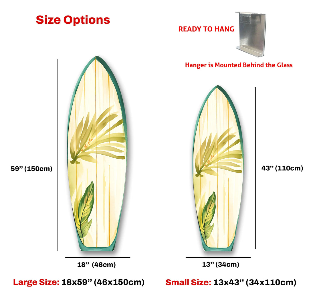 Green Leaf Surfboard Wall Art - MyPhotoStation
