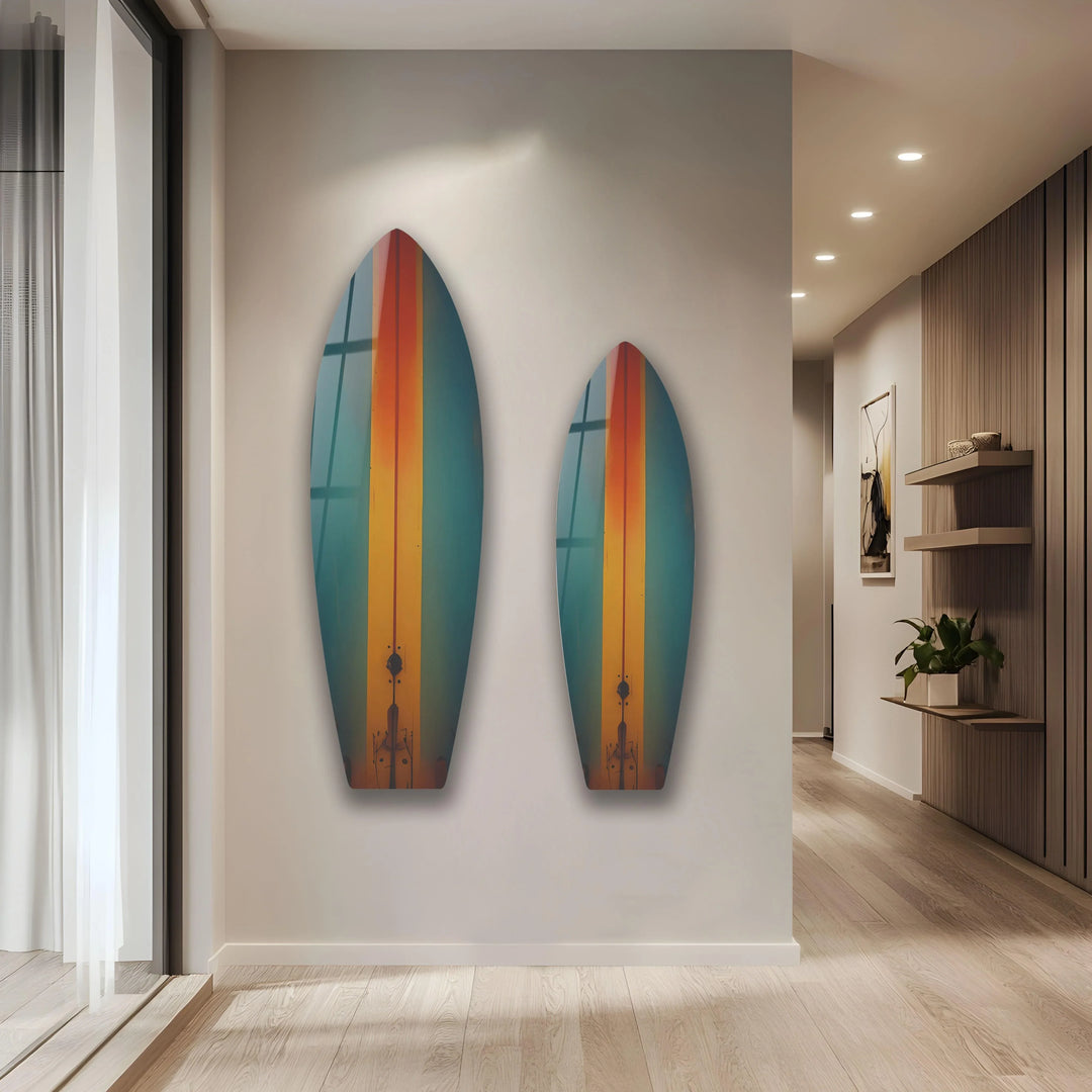 Brown & Green Surfboard Wall Art - MyPhotoStation