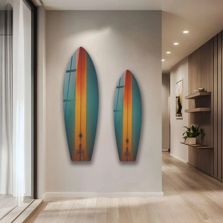 Brown & Green Surfboard Wall Art - MyPhotoStation